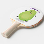 Cute kawaii papaya paw cartoon illustratie tafeltennisbatje (Voorkant Gekanteld)