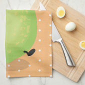 Cute kawaii papaya paw cartoon illustratie theedoek (Quarter Fold)