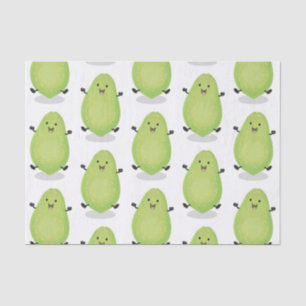 Cute kawaii papaya paw cartoon illustratie tissuepapier