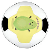 Cute kawaii papaya paw cartoon illustratie voetbal (Gedraaid)