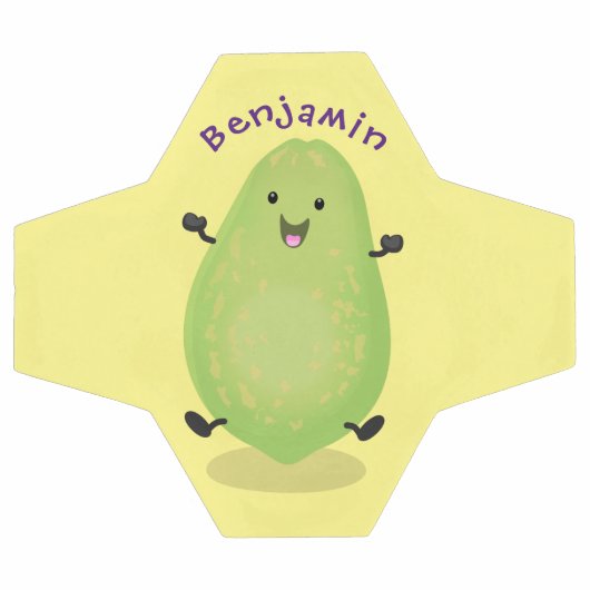 Cute kawaii papaya paw cartoon illustratie voetbal (Enkel)