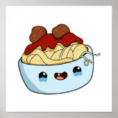 Cute Kawaii Pasta Poster (Voorkant)