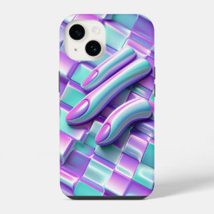 Cute Kawaii Pastel Golf Mobiele Hoes Glanzend Abst iPhone 14 Hoesje