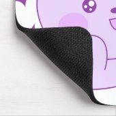 Cute Kawaii Pastel Paarse Aangepaste Naam Beer Muismat (Hoek)