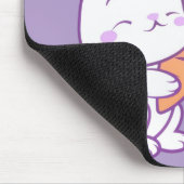 Cute Kawaii Pastel Paarse Aangepaste Naam Konijn W Muismat (Hoek)