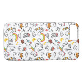 Cute Kawaii Pattern aangepaste monogram telefoonge Case-Mate iPhone Case (Achterkant (Horizontaal))