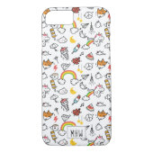 Cute Kawaii Pattern aangepaste monogram telefoonge Case-Mate iPhone Case (Achterkant)