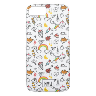 Cute Kawaii Pattern aangepaste monogram telefoonge iPhone 8/7 Hoesje