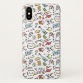 Cute Kawaii Pattern aangepaste monogram telefoonge Case-Mate iPhone Case (Achterkant)