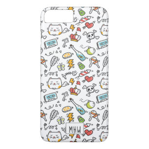 Cute Kawaii Pattern aangepaste monogram telefoonge iPhone 8/7 Plus Hoesje