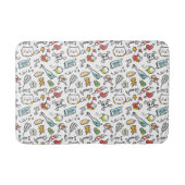 Cute Kawaii Pattern badmatten (Voorkant)