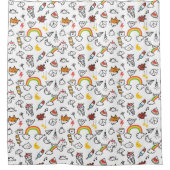 Cute Kawaii Pattern douchergordijn Douchegordijn (Voorkant)