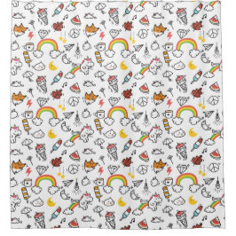 Cute Kawaii Pattern douchergordijn Douchegordijn