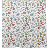 Cute Kawaii Pattern douchergordijn Douchegordijn (Voorkant)