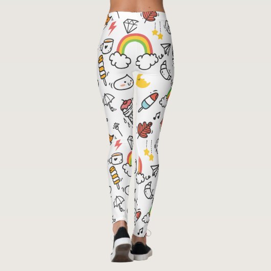 Cute Kawaii Pattern-leggings Leggings (Achterkant)