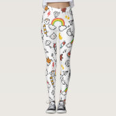 Cute Kawaii Pattern-leggings Leggings (Voorkant)