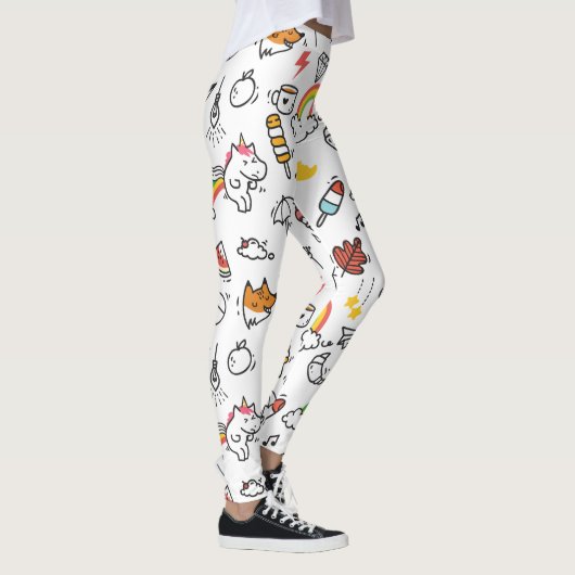 Cute Kawaii Pattern-leggings Leggings (Rechts)