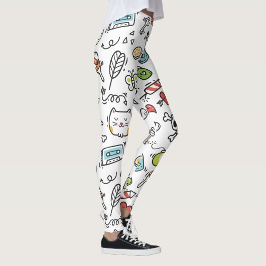 Cute Kawaii Pattern-leggings Leggings (Rechts)