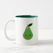 Cute Kawaii Pear Tweekleurige Koffiemok (Links)