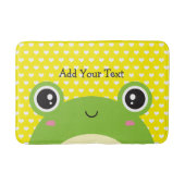 Cute Kawaii Peek-a-Boo Frog Personalized Badmat (Voorkant)