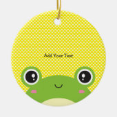 Cute Kawaii Peek-a-Boo Frog Personalized Keramisch Ornament (Voorkant)