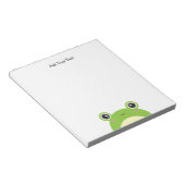 Cute Kawaii Peek-a-Boo Frog Personalized Notitieblok (Schuin)