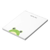 Cute Kawaii Peek-a-Boo Frog Personalized Notitieblok (Linkerzijde)