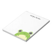 Cute Kawaii Peek-a-Boo Frog Personalized Notitieblok (Linkerzijde)