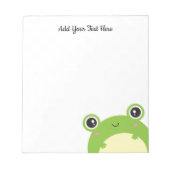 Cute Kawaii Peek-a-Boo Frog Personalized Notitieblok (Voorkant)