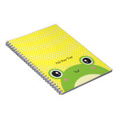 Cute Kawaii Peek-a-Boo Frog Personalized Notitieboek (Rechterzijde)