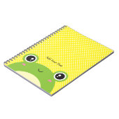 Cute Kawaii Peek-a-Boo Frog Personalized Notitieboek (Linkerzijde)