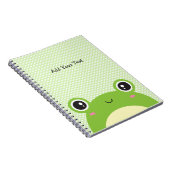 Cute Kawaii Peek-a-Boo Frog Personalized Notitieboek (Rechterzijde)