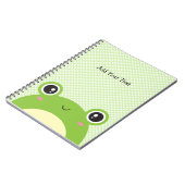Cute Kawaii Peek-a-Boo Frog Personalized Notitieboek (Linkerzijde)