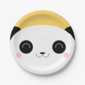 Cute Kawaii Peekaboo Blushing Panda Face Papieren Bordje (Voorkant)