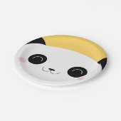 Cute Kawaii Peekaboo Blushing Panda Face Papieren Bordje (Gekanteld)