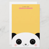 Cute Kawaii Peekaboo Panda Briefpapier (Voorkant / Achterkant)