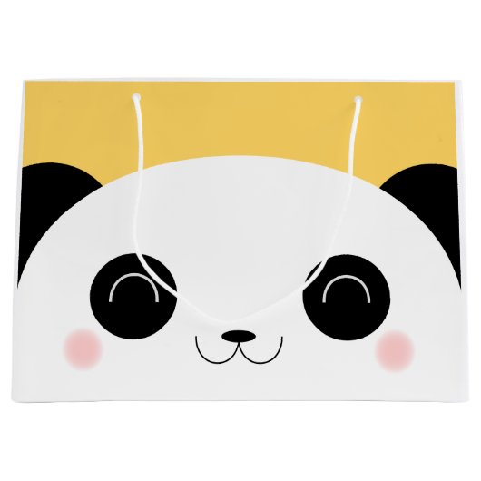 Cute Kawaii Peekaboo Panda Face Large Cadeautasje (Voorkant)
