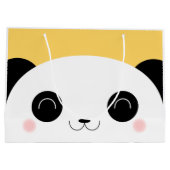 Cute Kawaii Peekaboo Panda Face Large Cadeautasje (Achterkant)