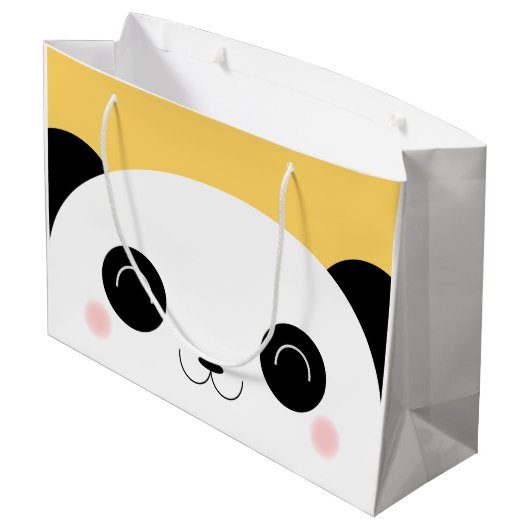 Cute Kawaii Peekaboo Panda Face Large Cadeautasje (Achterkant Gekanteld)