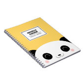 Cute Kawaii Peekaboo Panda Face Persoonlijk Notitieboek (Rechterzijde)