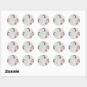 Cute Kawaii Penguin Love Mail Pattern Ronde Sticker (Vel)