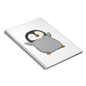 Cute Kawaii Penguin Notitieboek (Rechterzijde)
