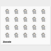 Cute Kawaii Penguin Ronde Sticker (Vel)