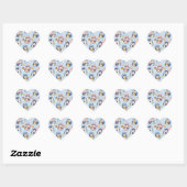 Cute Kawaii Penguin Winter Pattern | Cozy Hot Coco Hart Sticker (Vel)