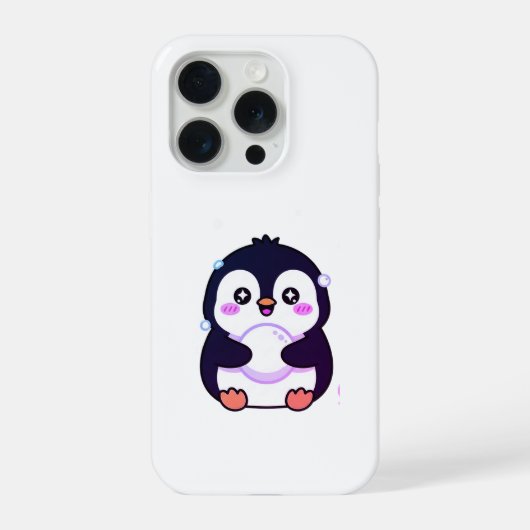 Cute Kawaii Penguin Winter Phone Case iPhone Hoesje (Achterkant)