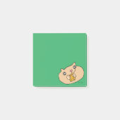 Cute Kawaii Pet Hamster Animal Green Sticky Post-it® Notes (Voorkant)