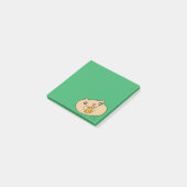 Cute Kawaii Pet Hamster Animal Green Sticky Post-it® Notes (Schuin)