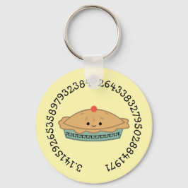 Cute Kawaii Pi Pie Sleutelhanger