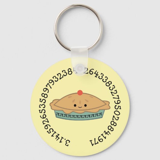 Cute Kawaii Pi Pie Sleutelhanger (Voorkant)