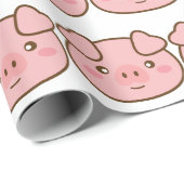 Cute Kawaii Pig Cadeaupapier (Rol Hoek)
